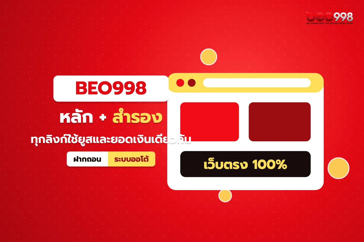 แผนภาพเปรียบเทียบลิงก์หลักกับลิงก์สำรองของ beo998 ที่เชื่อมเข้าระบบสมาชิกเดียวกัน